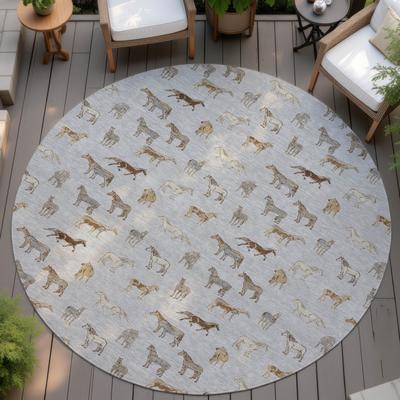 Addison Rugs Machine Washable Indoor/ Outdoor Horses Chantille Rug