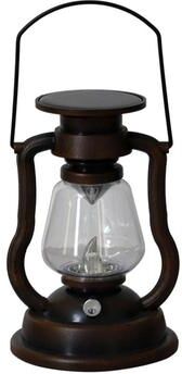Inspired Deals Vintage Solar Flame Lantern LED Kerosene Style Decorative Lamp For Home Garden Emergency Use rusty
