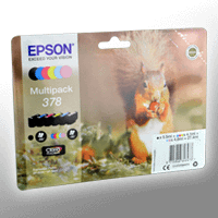 6 Epson Tinten C13T378840 Multipack KCMY LC LM 378