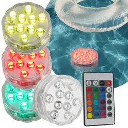 4er-Set Multicolor-LED-Unterwasserleuchten: 15 Farben, Fernbedienung, IP68 - für beeindruckende Lichteffekte unter Wasser, LED Unterwasserlicht