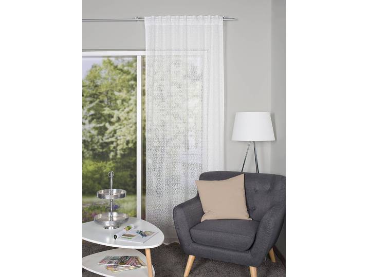 Fertiggardine Panilia 140 x 245 x 1cm Weiß