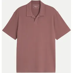 Poloshirt in Waffel-Optik Braun M