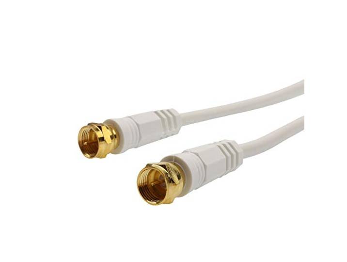 S/CONN maximale connectivity F-stekker - F-stekker verg. Ferriet, wit, 3,75m