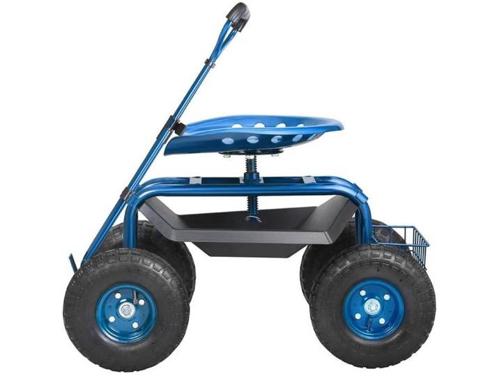 Luscriate - Siège de Jardin Roulant Pivotant à 360° Tabouret de Jardinage sur Roues Gonflables 25 4 cm Chariot
