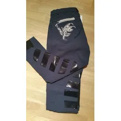MONTAR Damenreithose Kniebesatz, blau navy mit Bambusfasern, Damengröße: Größe 40