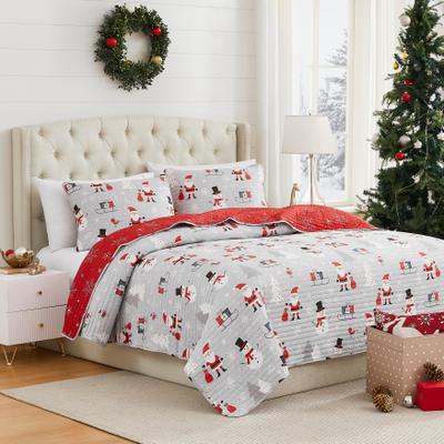 Avanti Linens Christmas Quilts by BrylaneHome in Ho Ho Ho (Size TWIN)