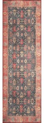 Domani Grove Machine Washable Vintage In Red Traditions Area Rug