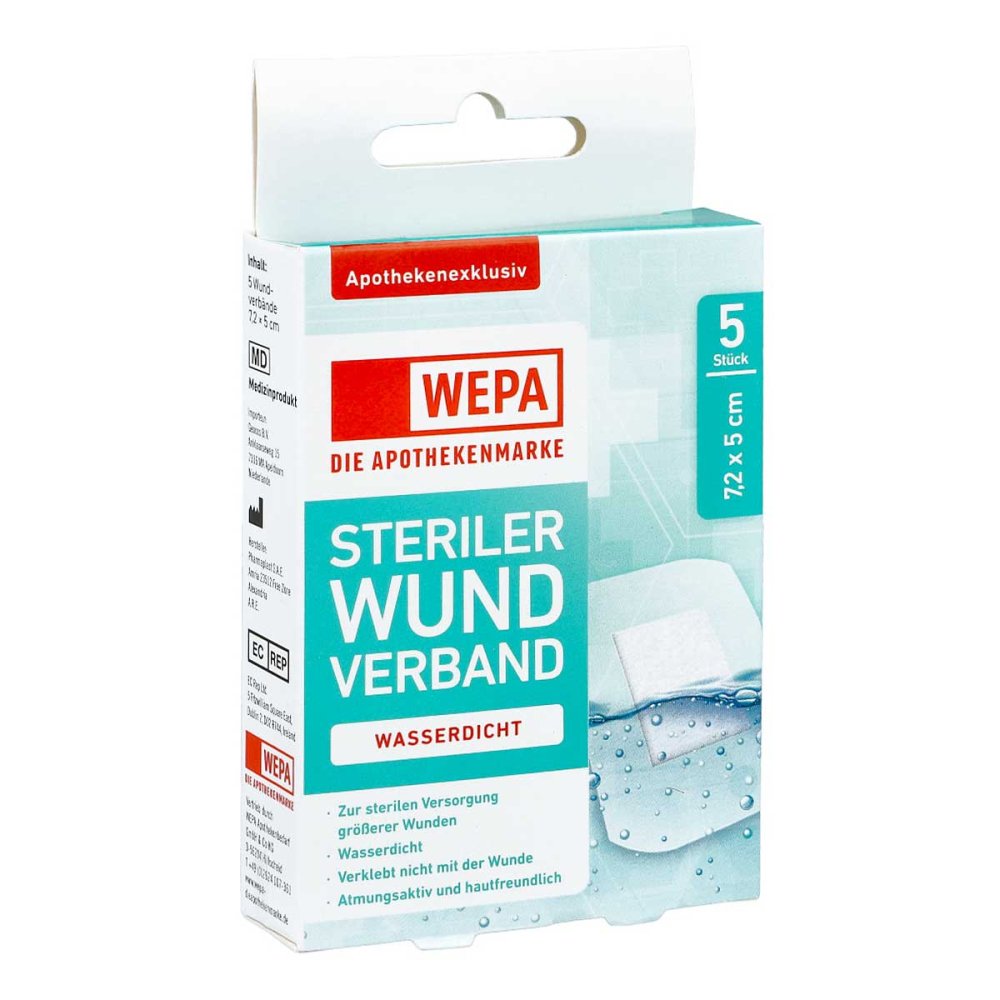 WEPA Apothekenbedarf GmbH & Co KG Wepa Wundverband wasserdicht 7,2x5 cm steril 16233918