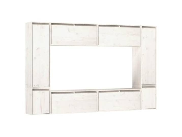Helloshop26 TV-Möbel zum Aufhängen, dekorativ, praktisch, für Wohnzimmer, Aufbewahrung, 80 x 30 x 100 cm, Massivholz, Weiß, 02_0055191