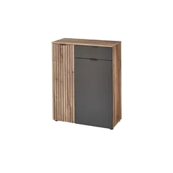 uno Schuhschrank  Elina , grau , Maße (cm): B: 82 H: 103 T: 38.0