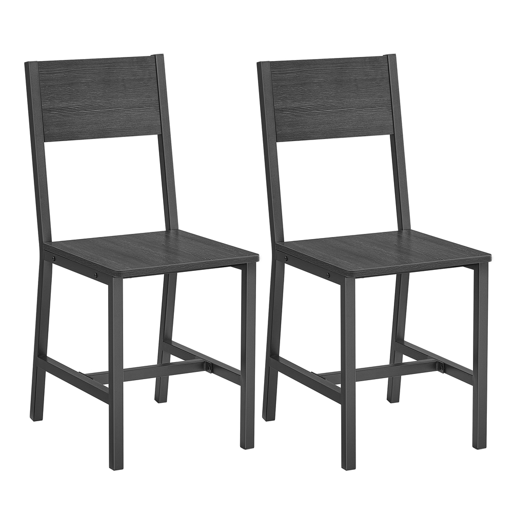 VASAGLE Esszimmerstühle 2er Set anthrazitgrau-tintenschwarz B34LDC092B04