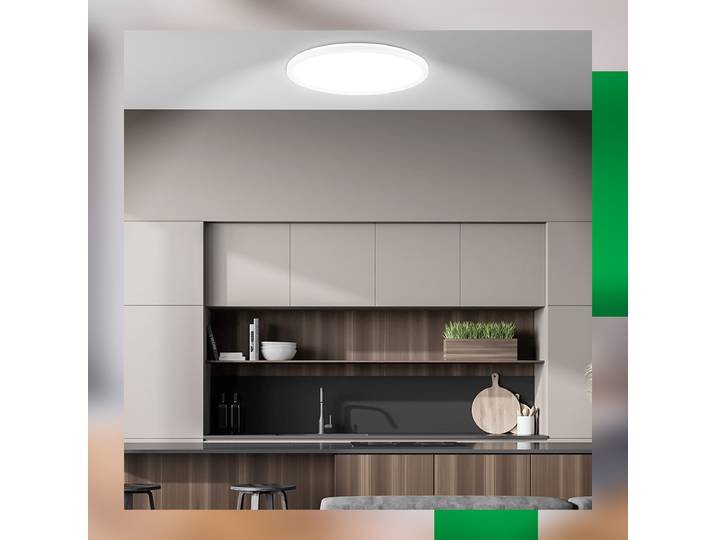 Plafonnier LED Tava A rond Ø 42cm Blanc/Blanc polypropylène LED Module LED