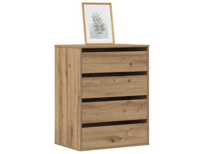 Kommode mit 4 Schubladen, Eichenholz, handgefertigt, 60 x 41 x 76 cm Mehrschichtiges Holz, großer Stauraum, Ausstellungsfläche, Montage erforderlich