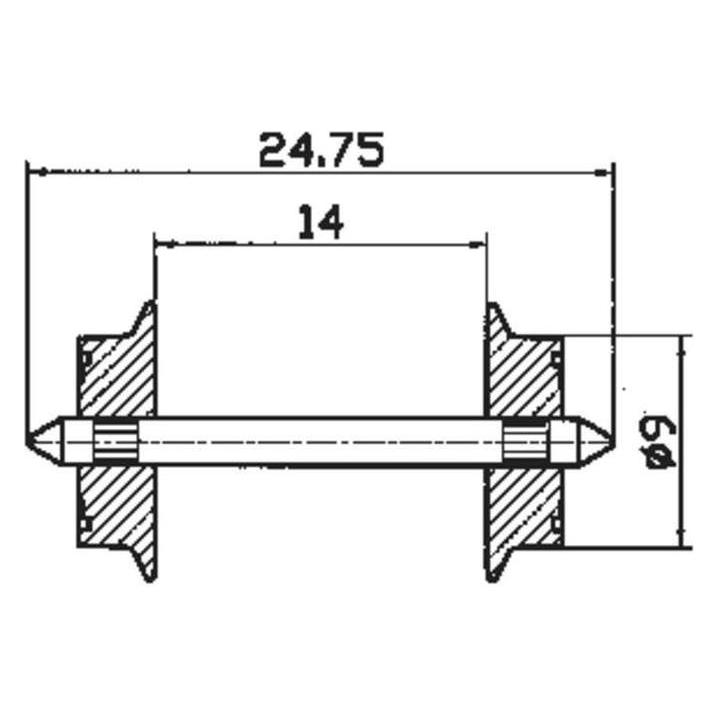 Roco H0 Radsatz AC 40195 2 St. (40195)