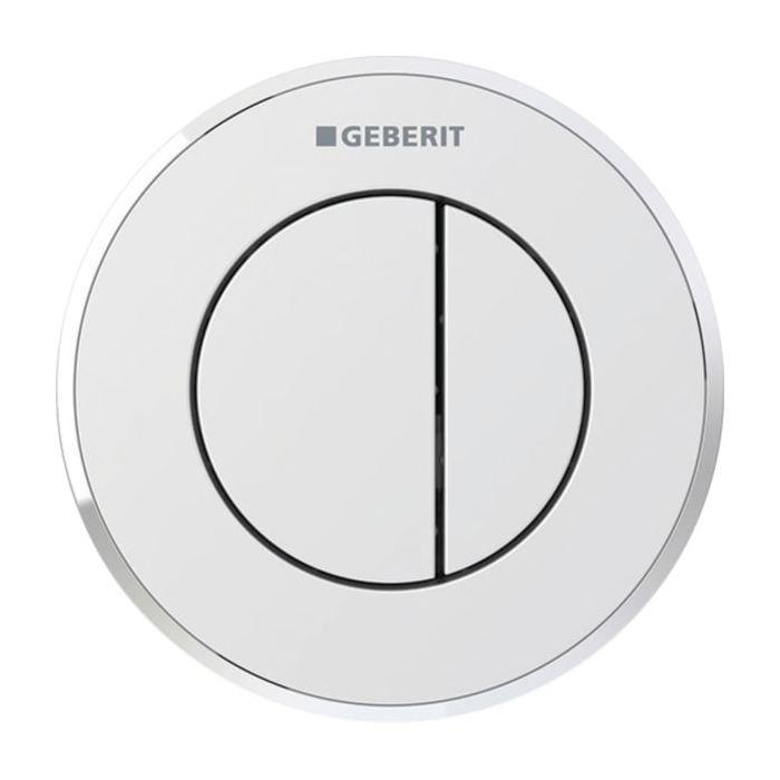 Geberit WC-Steuerung Typ 01 116055KN1 pneumatisch, 2-Mengen-Spülung, Kunststoff, mattchrom/hochglanz-verchromt
