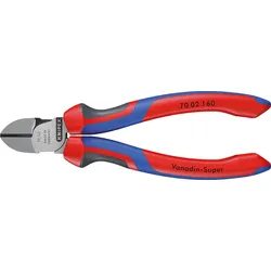 Seitenschneider KNIPEX® poliert mit Mehrkomponenten-Griff, Länge 140mm mit Facette