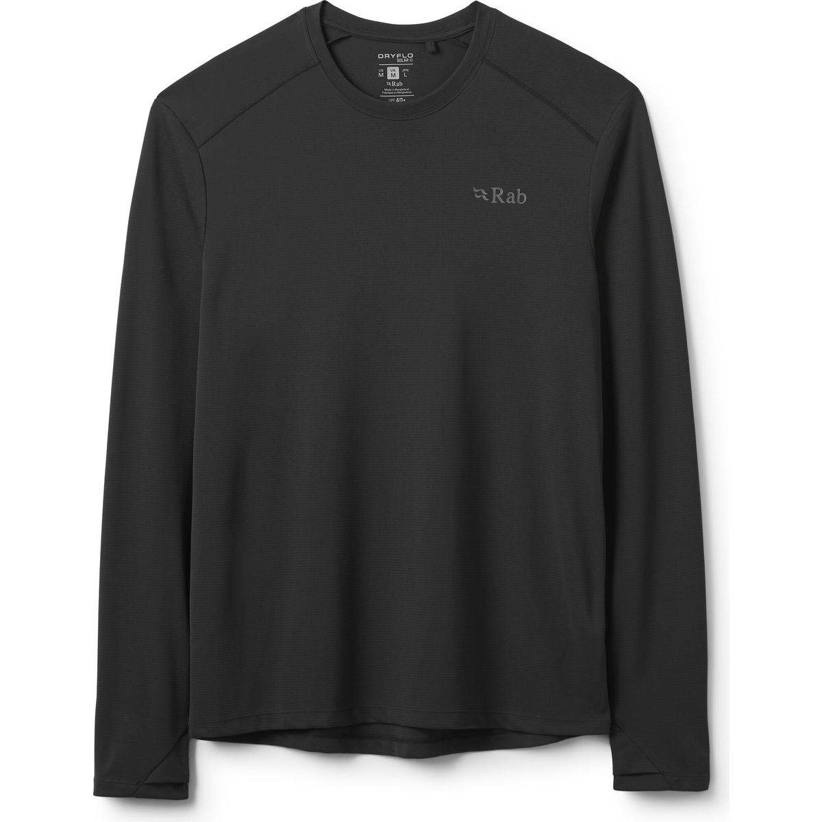 Rab Force LS Tee black (BLK) L QCC-22-BLK-LRG