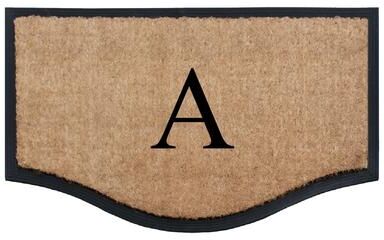 "A1 Home Collections Rubber Coir Heavy Duty Monogrammed Double Doormat 24""X39"""