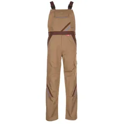 Latzhose "HIGHLINE" 285g/m2 Canvas-Besatz - 42 - khaki/braun