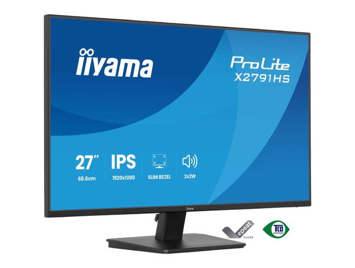 iiyama ProLite X2791HS-B1, 68,6 cm (27'), 1920 x 1080 pixels, Full HD, LED, Noir