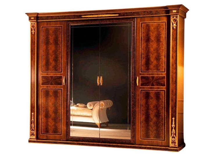 Xlmoebel Kleiderschrank Brauner Kleiderschrank im eleganten Naturdesign (1-St., Kleiderschrank) Hergestellt in Europa
