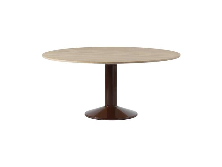 Muuto Midst Säulentisch Oiled oak-dark red, Ø160 cm