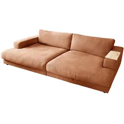 BIG SOFA XL MIT TABLETT MADELINE Braun Webstoff