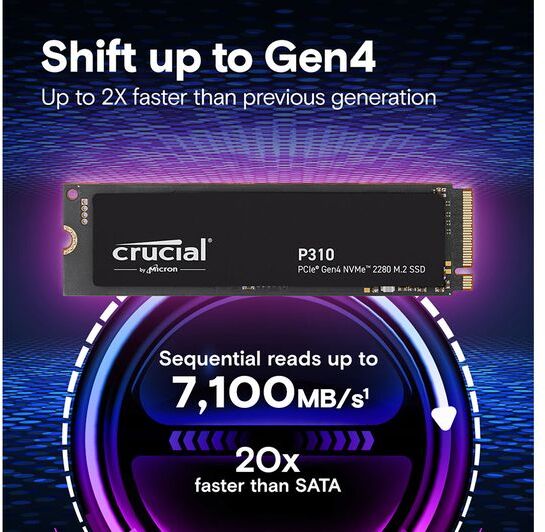 Crucial P310 1TB PCIe 4.0 NVMe SSD