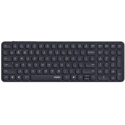 Rapoo E9310M (DE, Kabelgebunden, Kabellos), Tastatur, Schwarz