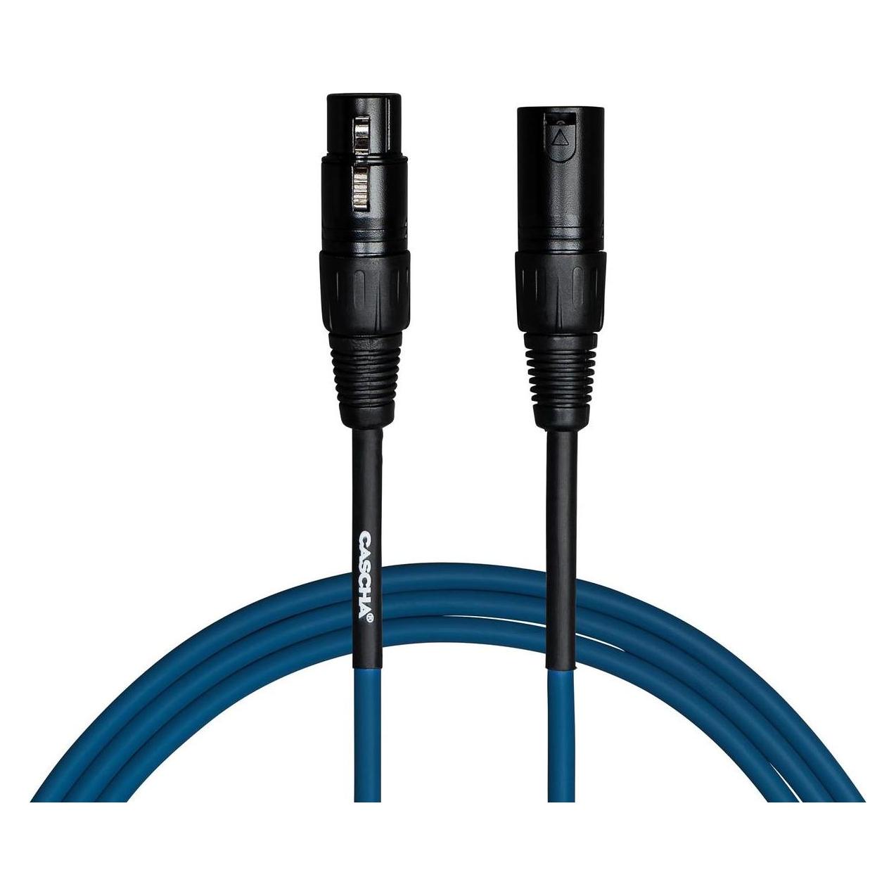 Cascha Standard-Mikrofonkabel - XLR auf XLR - Blau - 9 m (9 m, XLR Kabel) (52295385)