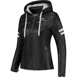 Rusty Stitches Joyce Hooded V2 Damen Motorrad Lederjacke 38