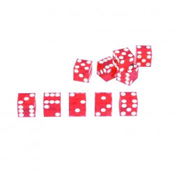 Halmakegel.com Casino-Würfel Set - 5 Stück - 19mm - rot 246154