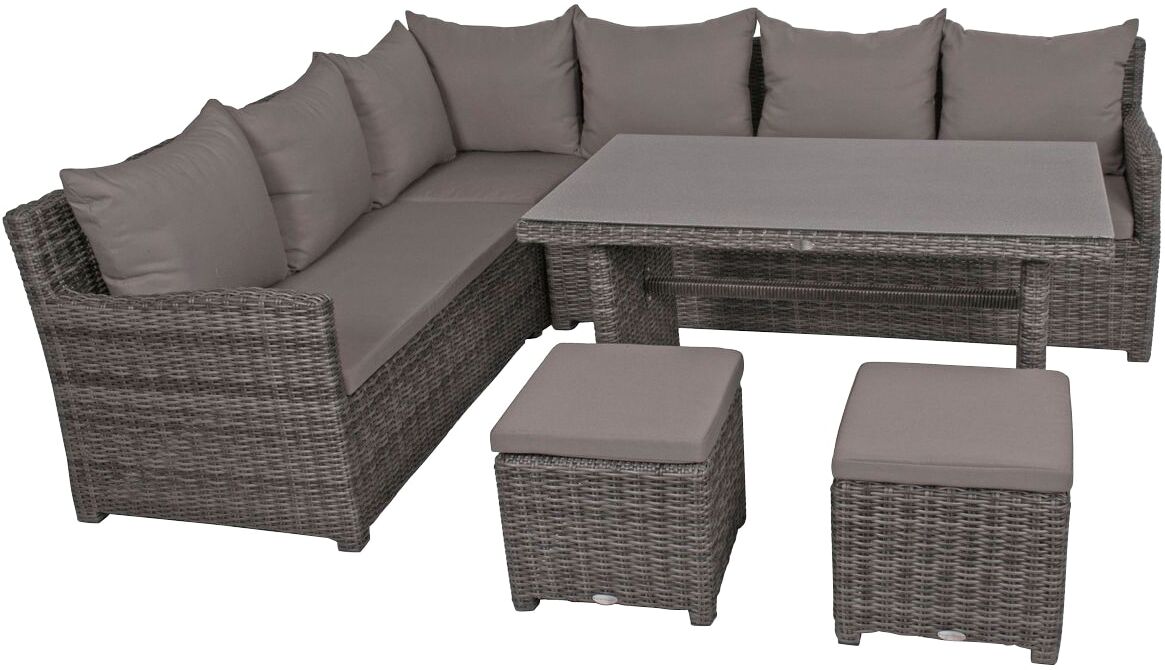 Gartenlounge-Set GARDEN PLEASURE "OVIEDO", grau, Sitzmöbel-Sets, Gartenlounge-Set