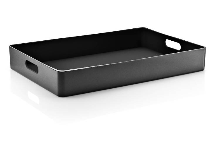 Tablett EVA SOLO Eva Solo Serviertablett black , schwarz, B:50cm H:7cm T:34cm, Kunststoff, Tabletts, Tablett