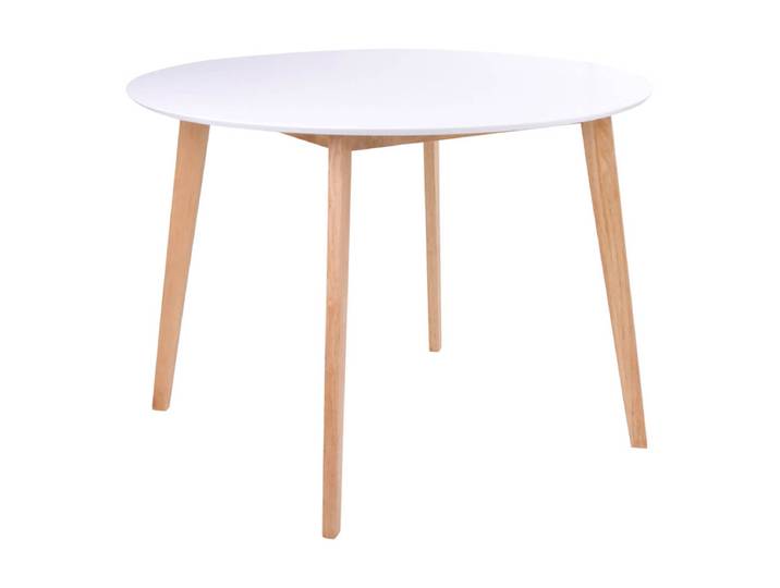 Altobuy - Gram - Table Repas Ronde 105cm Naturelle Et Blanche