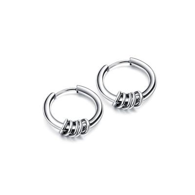 Paar Creolen FIRETTI "Schmuck Geschenk Circles", silber (edelstahlfarben), Ohrringe, Damen, 15mm, Edelstahl, Einhänger abnehmbar