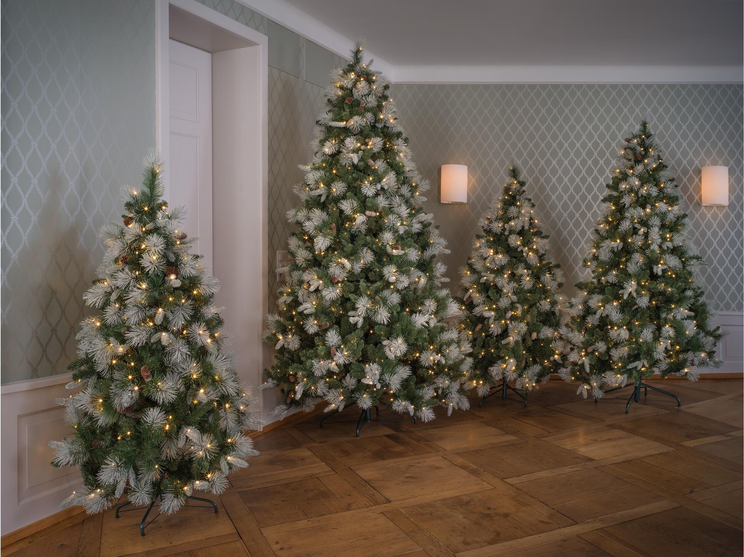 STT LED Baum "Frosted", grün (grün, weiß), 360, Ø 130cm H: 180cm, Leuchten, LED Baum grün, weiß 360, Ø 130cm H: 180cm