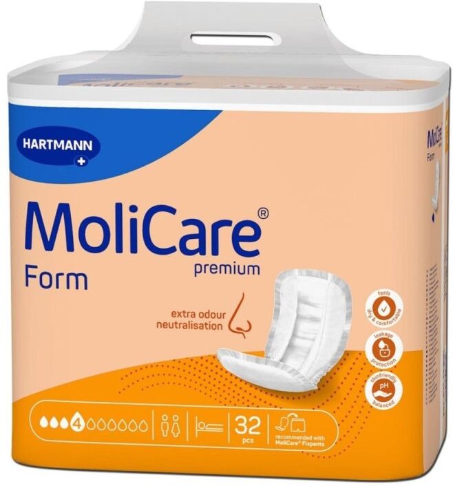 Hartmann Molicare Premium Form 4 gouttes - 4 paquets de 32 protections
