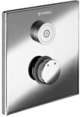 Schell Linus d-c-m Fertigmontageset 019190699 Frontplatte Messing chrom, CVD-Touch-Elektronik, für Mischwasser