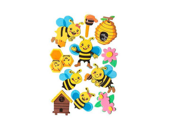 Glorex 3D-Moosgummi Bienen 6 × 4.5 cm 11 Stück