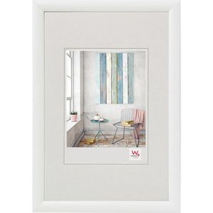 walther-design Bilderrahmen Trendstyle KP040W, 30 x 40 cm, Echtglas, Kunststoffrahmen, weiß