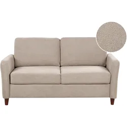2-SITZER-SOFA Stoff taupe mit Stauraum Mare