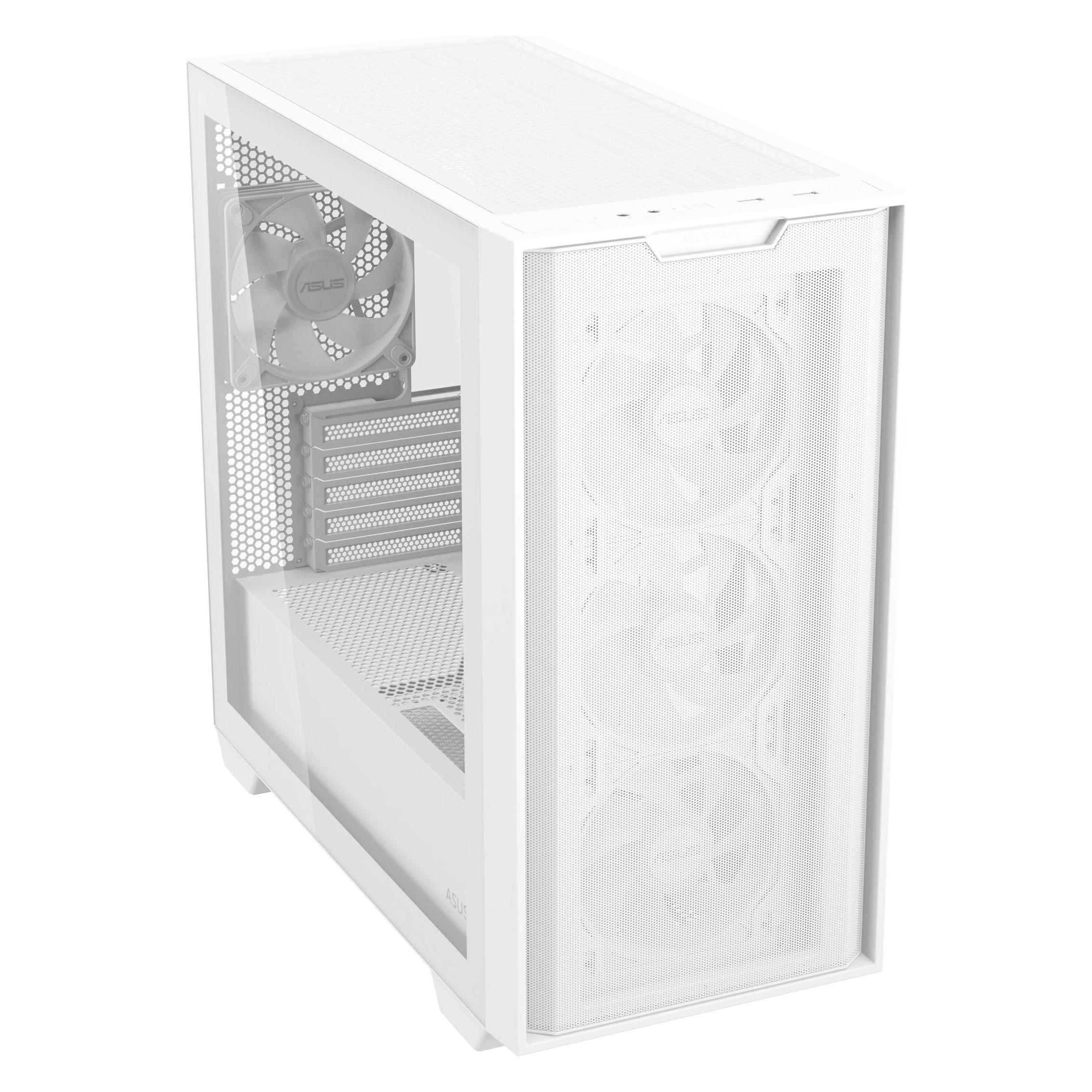 ASUS Geh A21 PLUS TG ARGB WHITE (mATX, Mini-ITX) (90DC00H3-B19010)