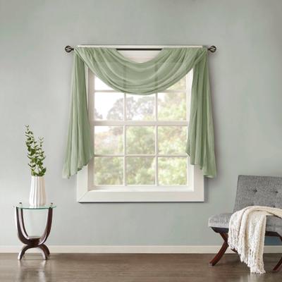 Madison Park Harper Solid Lightweight Crushed Sheer Curtain Scarf