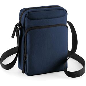 BagBase Umhängetasche Cross Body BG30, Polyester, dunkelblau, 2 Fächer, 16 x 23 cm