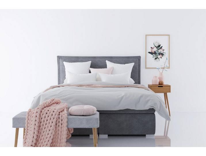 Xlmoebel Polsterbett Elegantes Boxspringbett mit gepolstertem Stoff für optimalen Komfort (Boxspringbett 4069424842586), Hergestellt in Europa