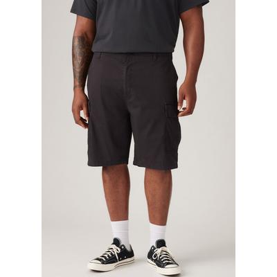 Cargoshorts LEVI'S PLUS, Herren, Gr. 46, N-Gr, schwarz (meteorite), Web, Obermaterial: 100% Baumwolle, bequem knielang, Hosen, Sommerhose