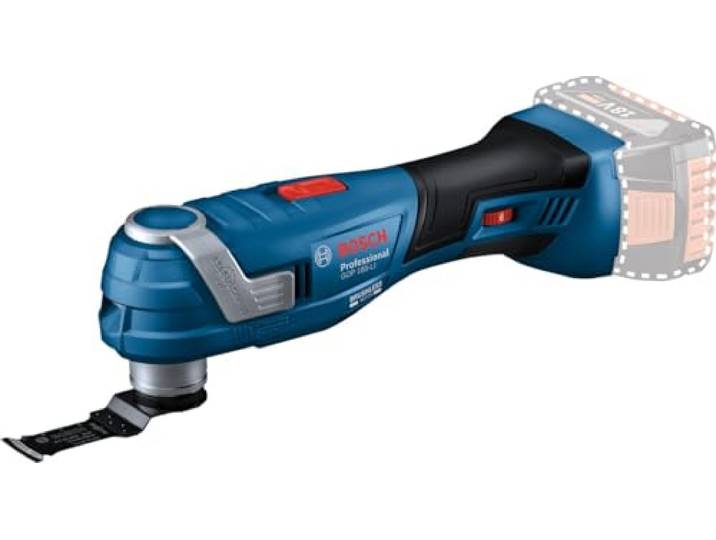 Bosch Professional système 18V: outil multifonction sans fil GOP 185-LI (1 lame de scie BIM Starlock Plus\, vitesse oscillante sans charge 20.000 min-1)