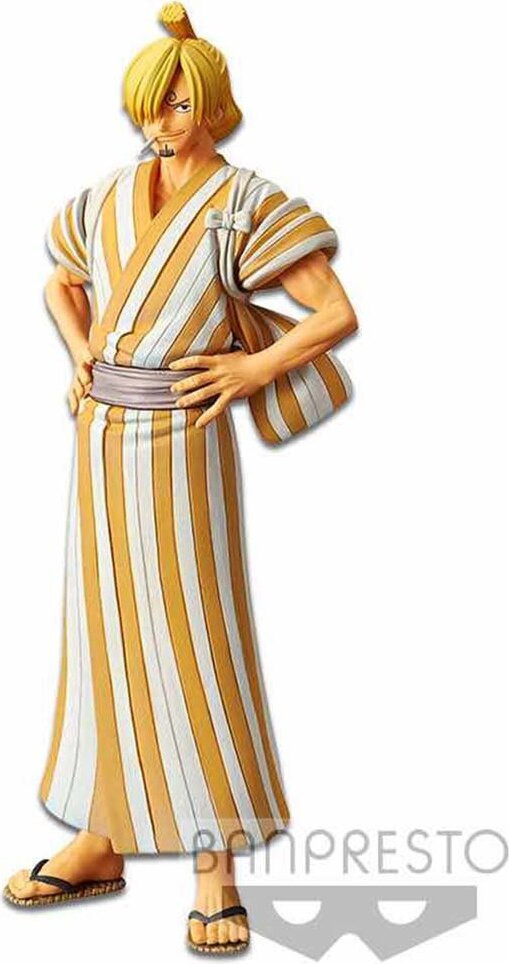 Banpresto One Piece Sanji Wanokuni Die Grandline mannenfiguur, meerkleurig, 17 cm