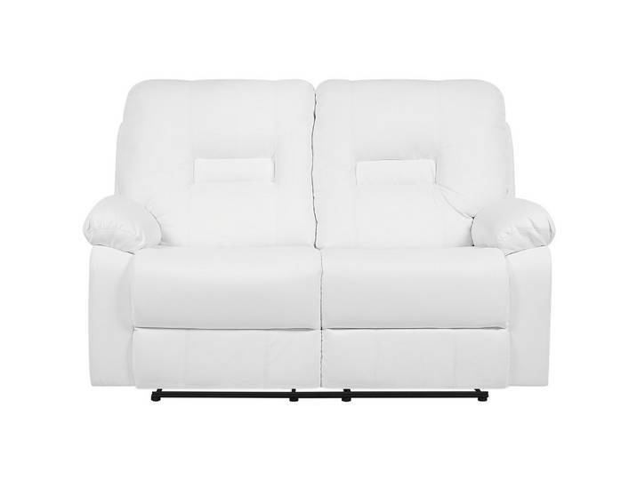 2-SITZER-SOFA Kunstleder Weiß Bergen